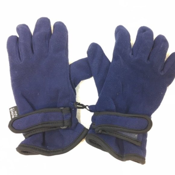 Thinsulate Insulation 40 Grams Blue Fleece Winter Gloves - Picture 2 of 7